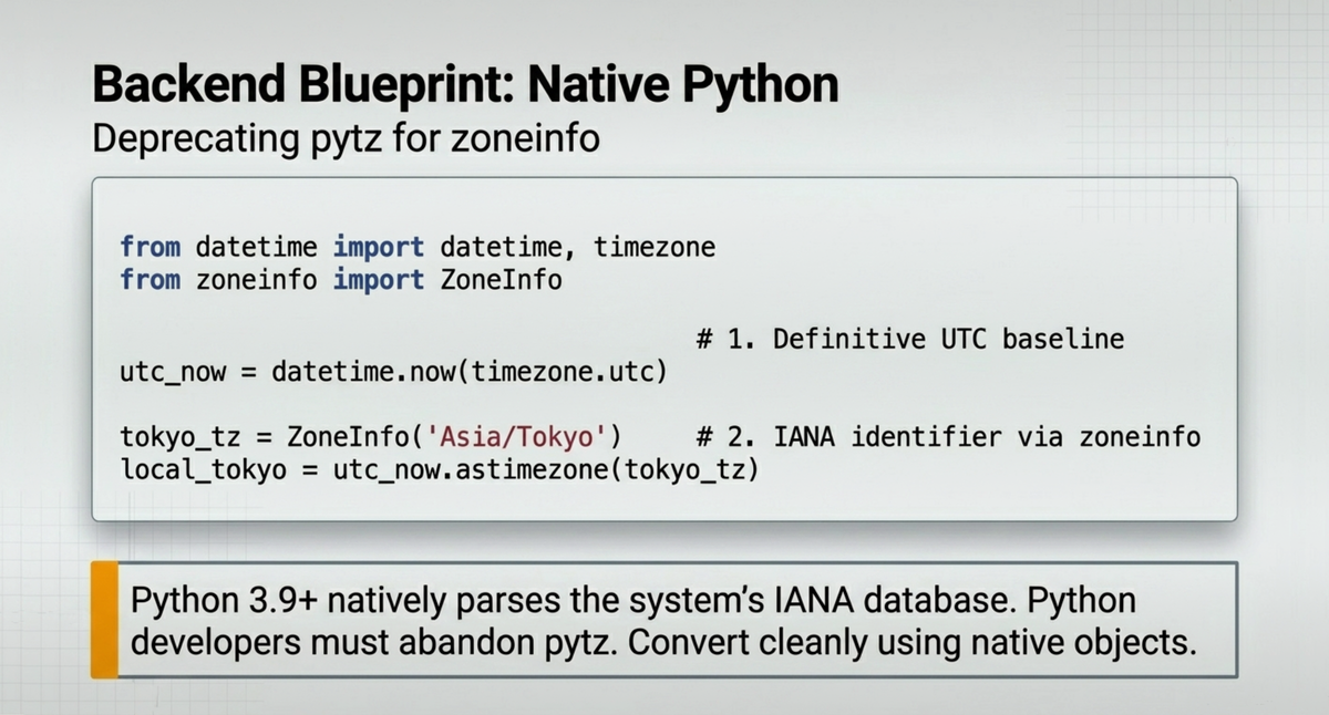 Python zoneinfo: replacing pytz with native IANA parsing in Python 3.9+